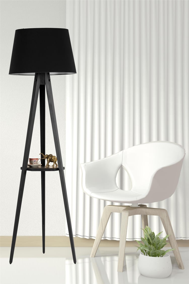 Lumexx Tripod Siyah Pramit Siyah Abajurlu Lambader