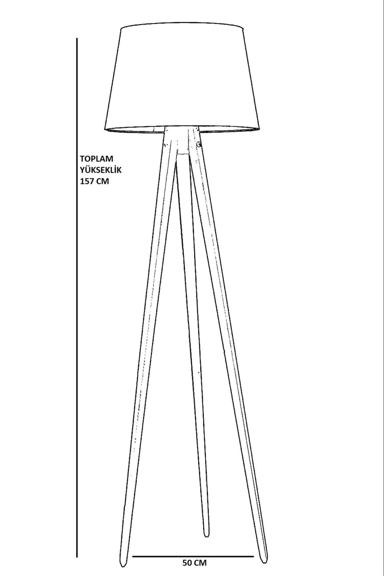 Lumexx Tripod Siyah Pramit Siyah Abajurlu Lambader