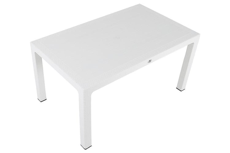Mandella 90x150 Elit Rattan Masa BEYAZ
