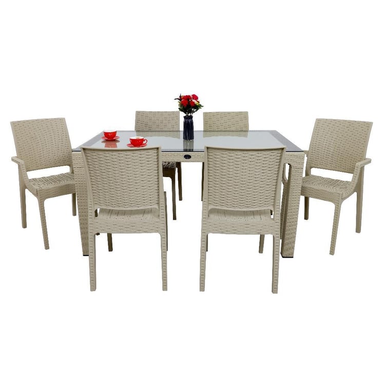 Mandella Elit Rattan 90x150 2 Elit Koltuk 4 Elit Sandalye Camlı Masa Takımı Çölbeji