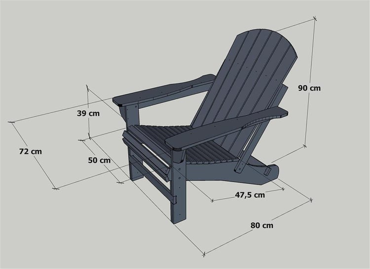 Mandu Adirondack (Ahşap Bahçe Sandalyesi) Fındık-Mnd239