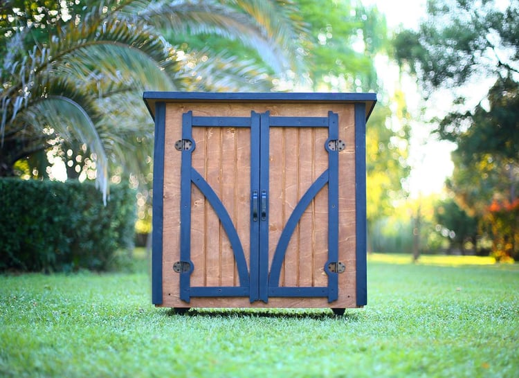 Mandu Ahşap Bahçe Depolama Dolabı 190Lt-Mnd220