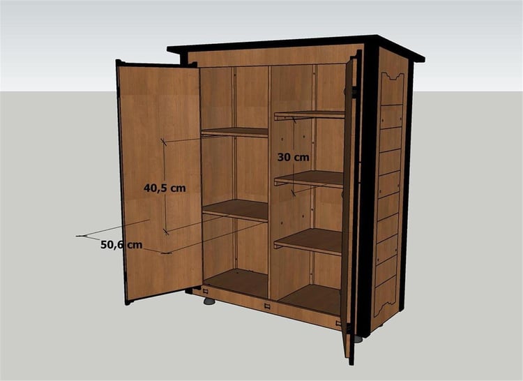 Mandu Ahşap Bahçe Depolama Dolabı 800Lt-Mnd223