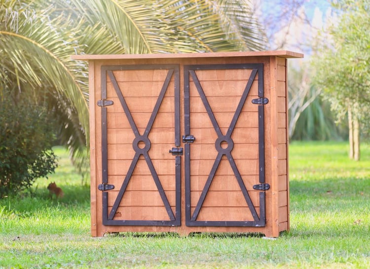 Mandu Ahşap Bahçe Depolama Dolabı Küçük-Mnd150