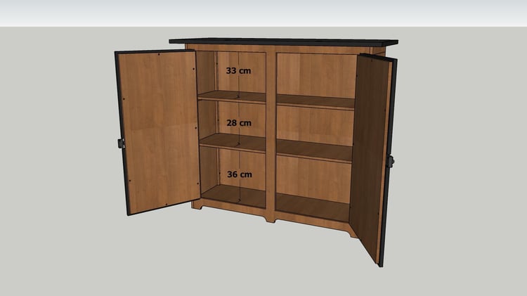 Mandu Ahşap Bahçe Depolama Dolabı Küçük-Mnd150