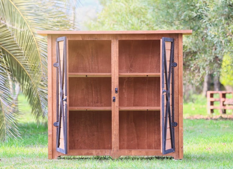 Mandu Ahşap Bahçe Depolama Dolabı Küçük-Mnd150