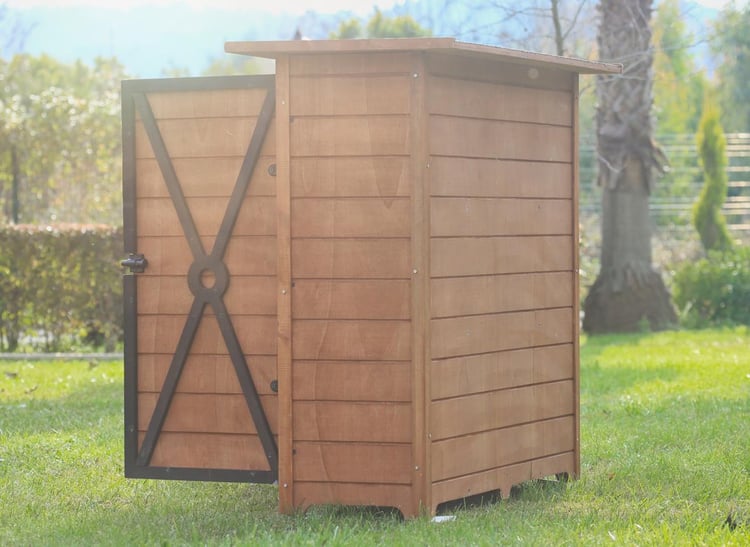 Mandu Ahşap Bahçe Depolama Dolabı Küçük-Mnd150
