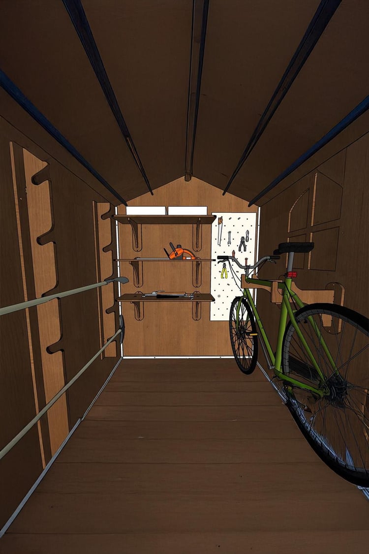 Mandu Ahşap Bahçe Deposu Depolama Evi-Mnd195