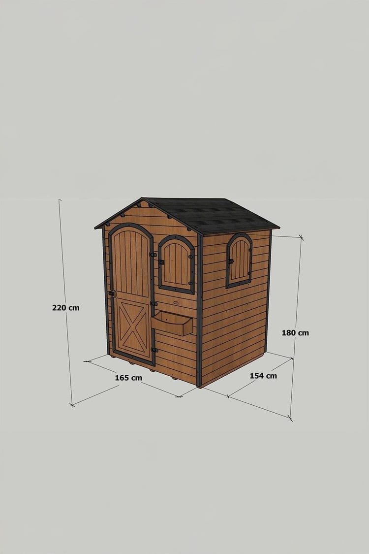 Mandu Ahşap Bahçe Deposu Depolama Evi-Mnd195