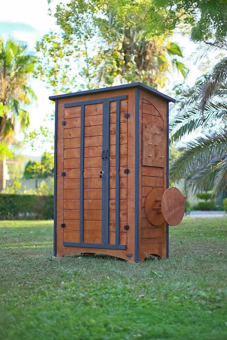 Mandu Ahşap Çok Amaçlı Bahçe Depolama Dolabı-Mnd151