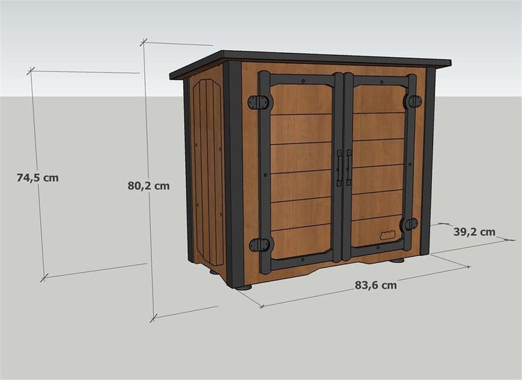 Mandu Ahşap Dış Mekân Ayakkabılık (Ayakkabı Dolabı)-Mnd233