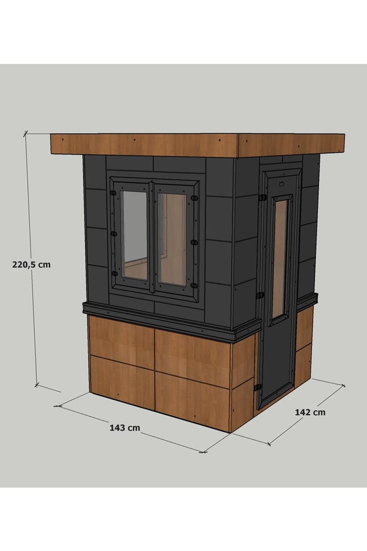 Mandu Ahşap Güvenlik Kulübesi (Güvenlik Kabini) MND293 