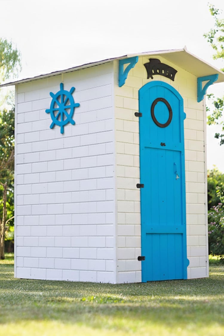 Mandu Ahşap Soyunma Kabini XL Mavi (Yetişkin ve Çocuk için) MND265