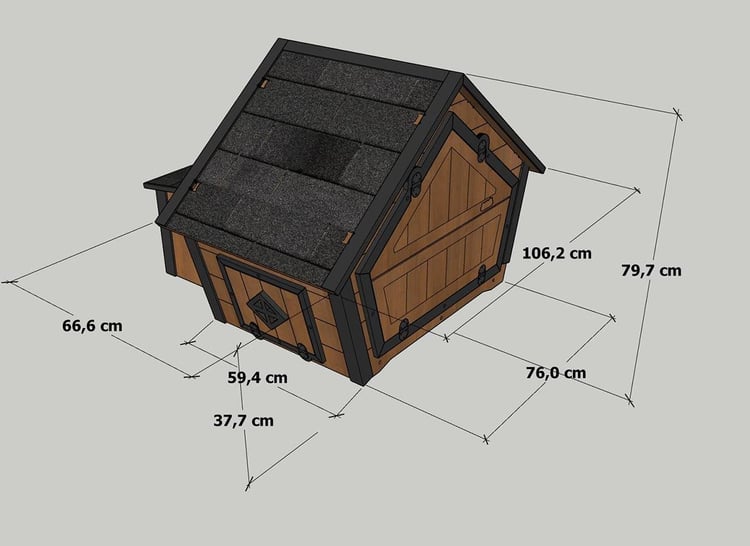 Mandu Ahşap Tavuk Kümesi (6 Tavuk) Ve Güvercin Evi-Mnd236