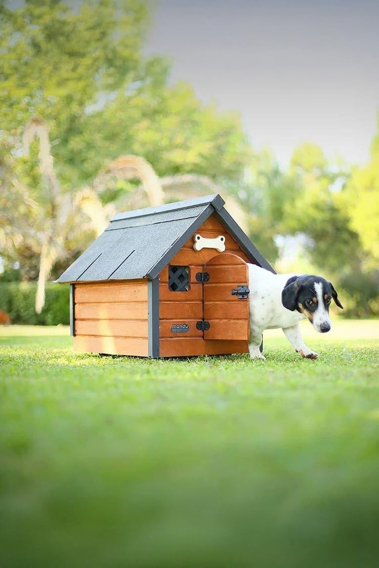 Mandu Isı Yalıtımlı Ahşap Köpek Kulübesi Small-Mnd60