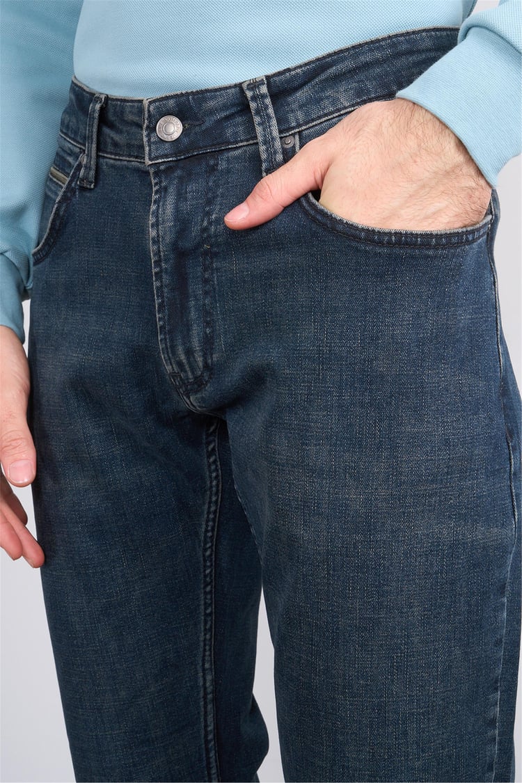 Mareteks 2211-C26-Parma Blue Hakı Od Zkb. Erkek Denım Pantolon