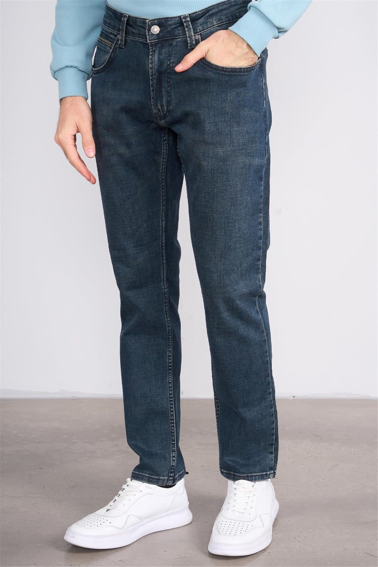 Mareteks 2211-C26-Parma Blue Hakı Od Zkb. Erkek Denım Pantolon