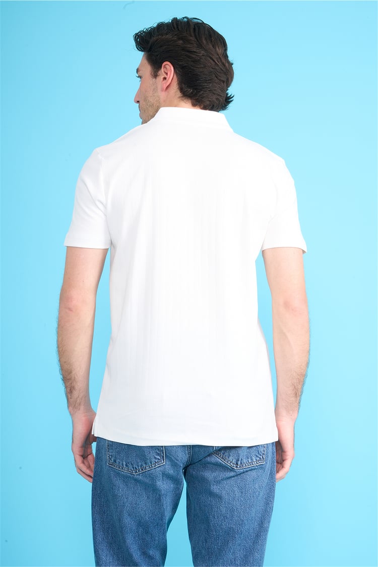 Mareteks 2651 Js Beyaz Erkek Polo Yaka 40/1 Ib T-Shırt
