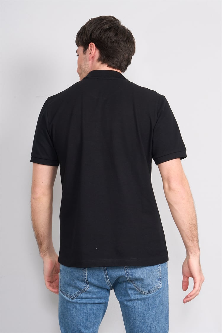 Mareteks 2652 Js Sıyah Erkek Polo Yaka Basıc Pıke T-Shırt