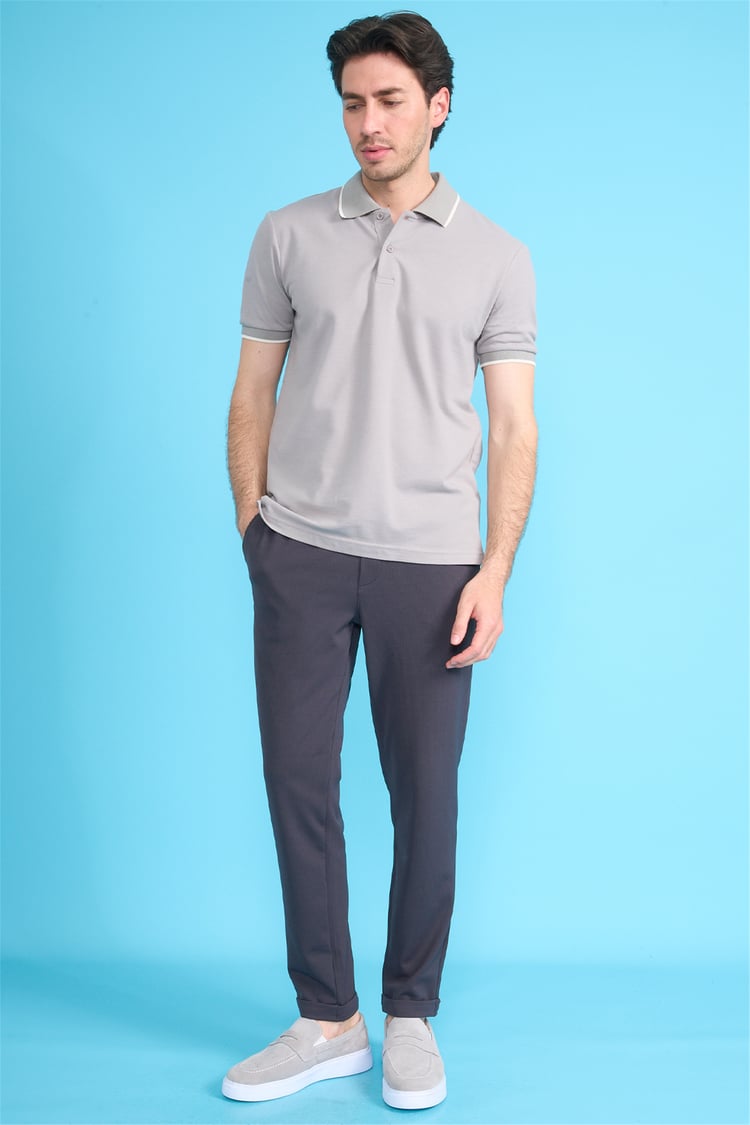 Mareteks 2653 Js Tas Erkek Polo Yaka Garnılı Pıke T-Shırt