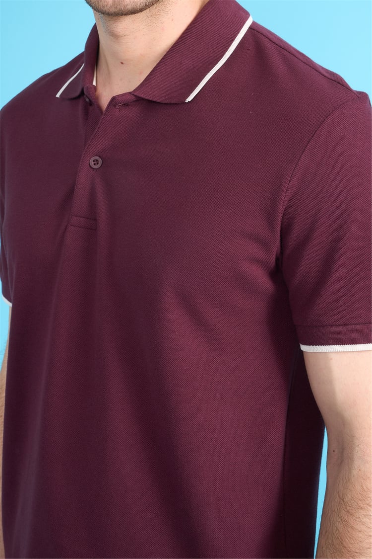 Mareteks 2653 Js Vısne Erkek Polo Yaka Garnılı Pıke T-Shırt
