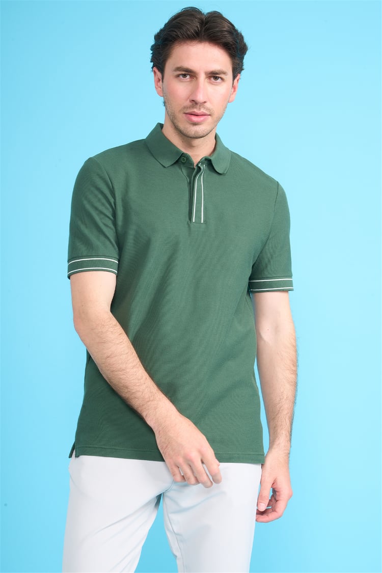 Mareteks 2657 Js Neftı Erkek Polo Yaka Pat Ekstrafor Pıke T-Shırt
