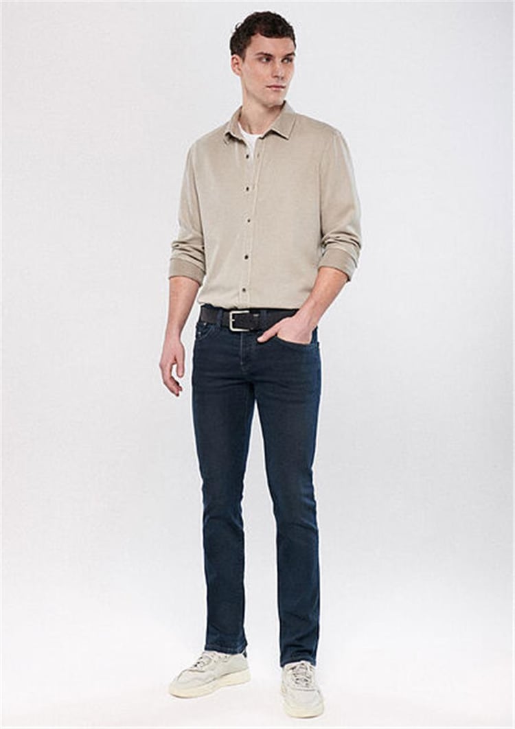 Mavi 0020934817 Pierre Deep Foggy Mavi Siyah Erkek Pantolon