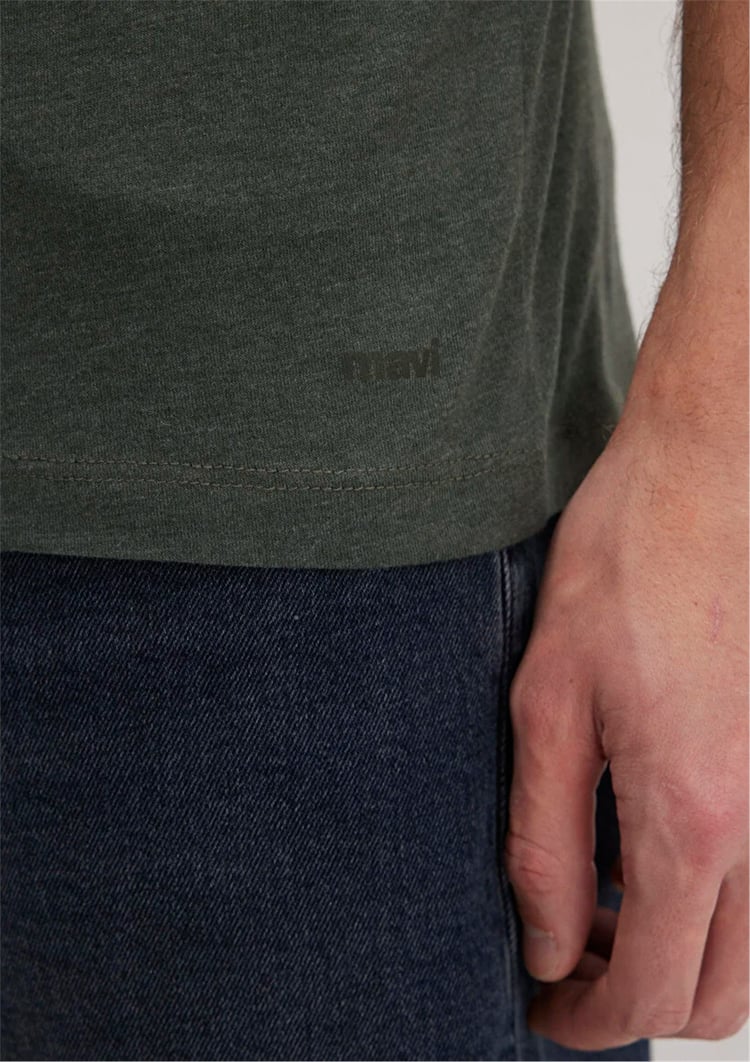 Mavi 061748-25752 V Yaka Orman Yeşili T-Shirt
