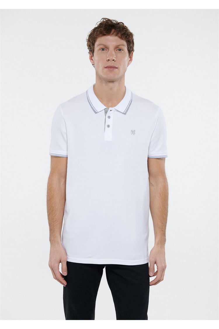 Mavi 064164-27879 Polo Beyaz Erkek T-Shirt