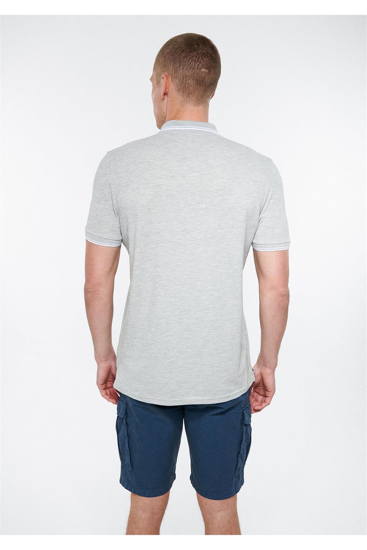 Mavi 064164-28387 Polo Açık Gri Melanj Erkek T-Shirt