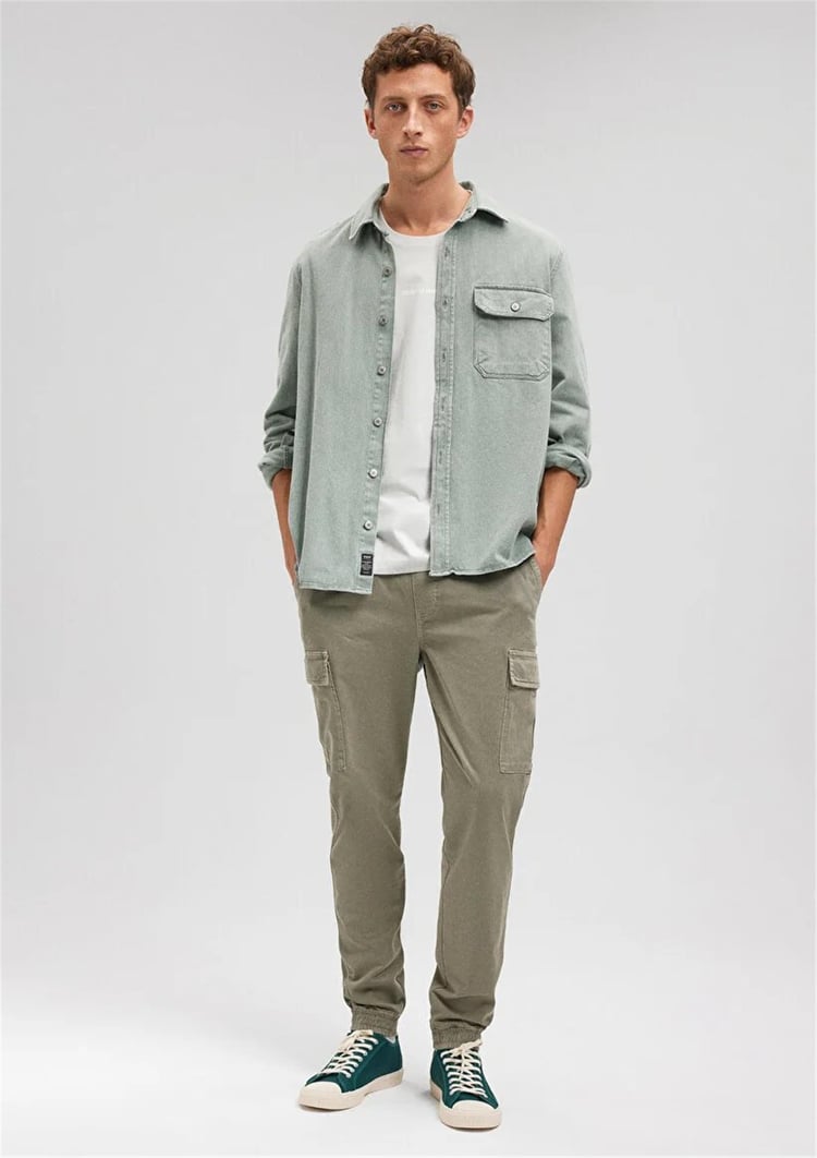 Mavi M000125-71484 Gölge Gri Erkek Slim Straight Kargo Pantolon