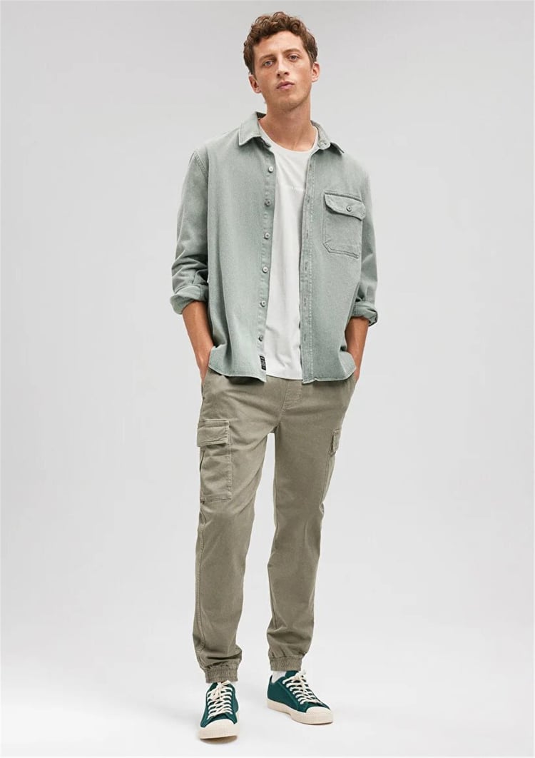 Mavi M000125-71484 Gölge Gri Erkek Slim Straight Kargo Pantolon