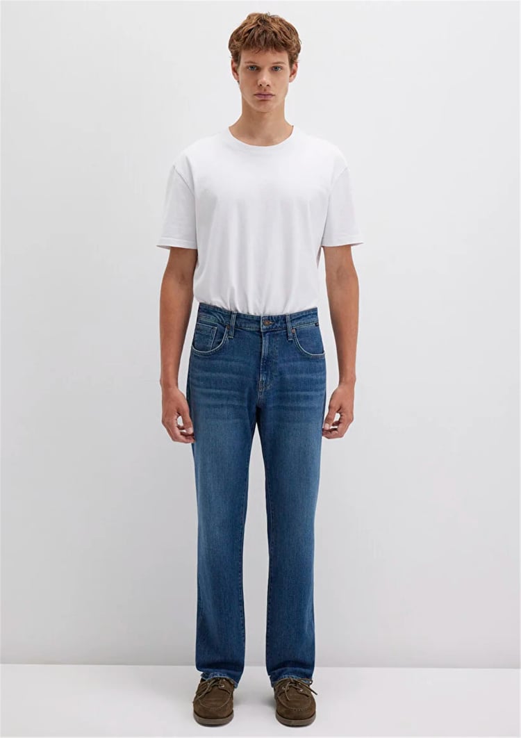 Mavı M0010039-90818 Lısbon Shaded Vıntage Classıc Comfort Erkek Loose Denım Pantolon