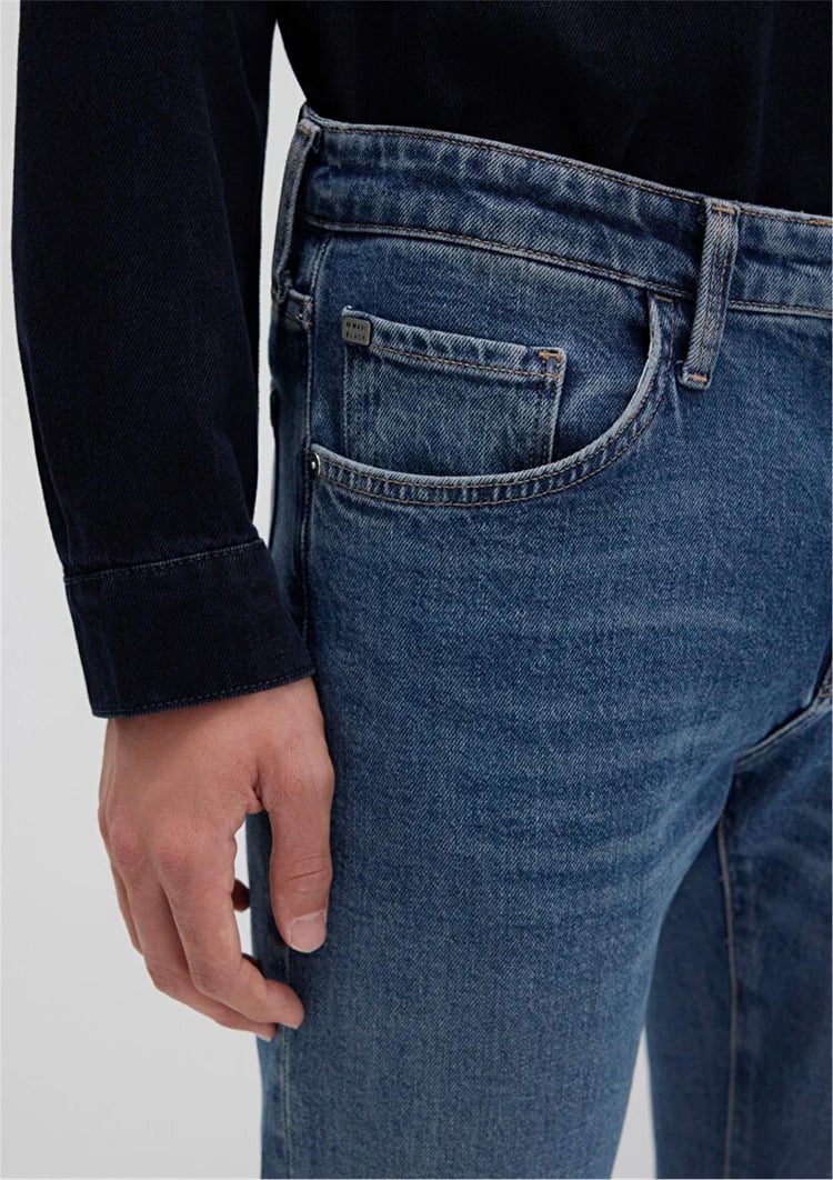 Mavı M001070-90983 Kvnc Foggy Blue Mavı Black Erkek Skınny Denım Pantolon
