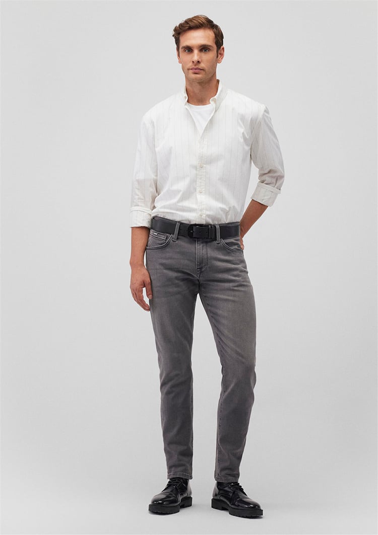 Mavi M0035132195 Marcus Lt Grey Mavi Black Erkek Slim Straight Denim Pantolon
