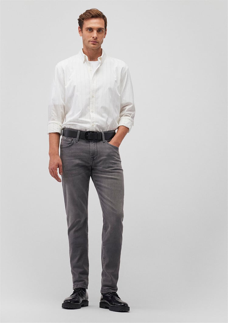 Mavi M0035132195 Marcus Lt Grey Mavi Black Erkek Slim Straight Denim Pantolon