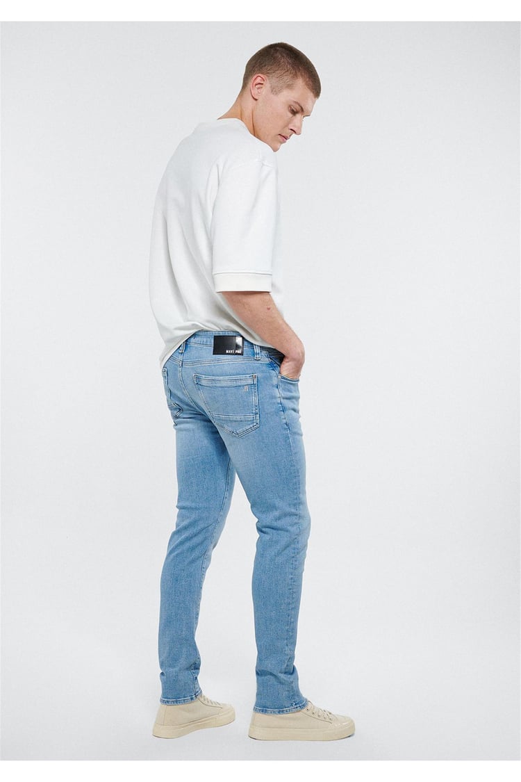 Mavi M0042481969 James Lt Blue Black Pro Erkek Skinny Denim Pantolon