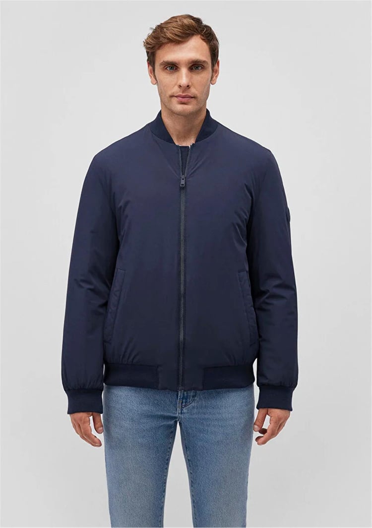 Mavı M0110210-70490 Gece Lacıvert Erkek Regular Bomber Mont