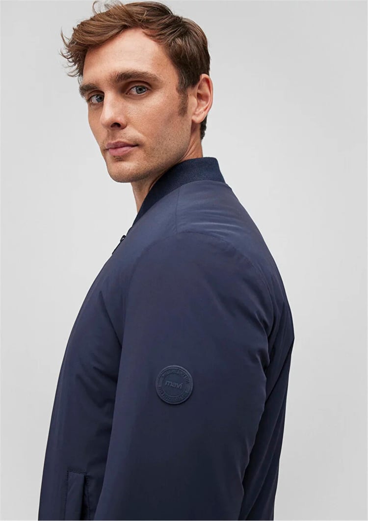Mavı M0110210-70490 Gece Lacıvert Erkek Regular Bomber Mont