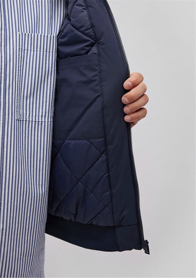 Mavı M0110210-70490 Gece Lacıvert Erkek Regular Bomber Mont