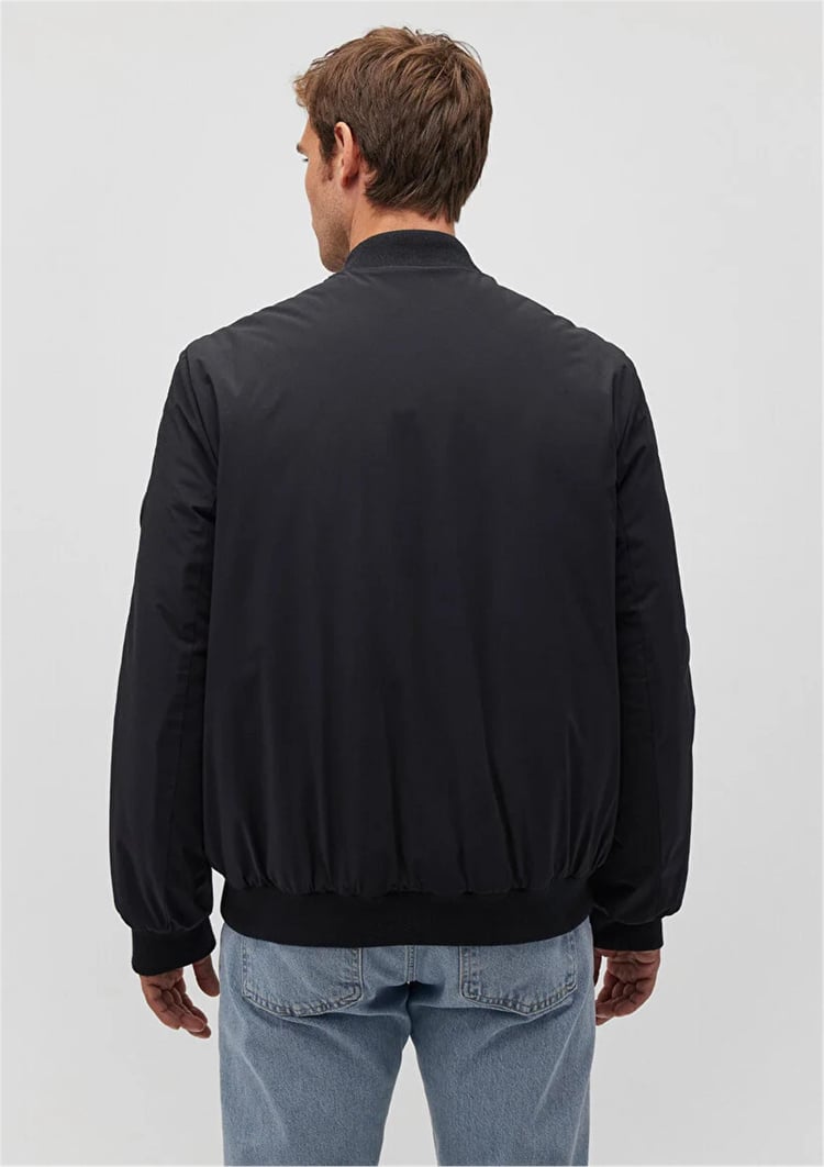 Mavı M0110210-900 Sıyah Erkek Regular Bomber Mont