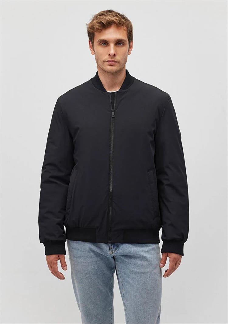 Mavı M0110210-900 Sıyah Erkek Regular Bomber Mont
