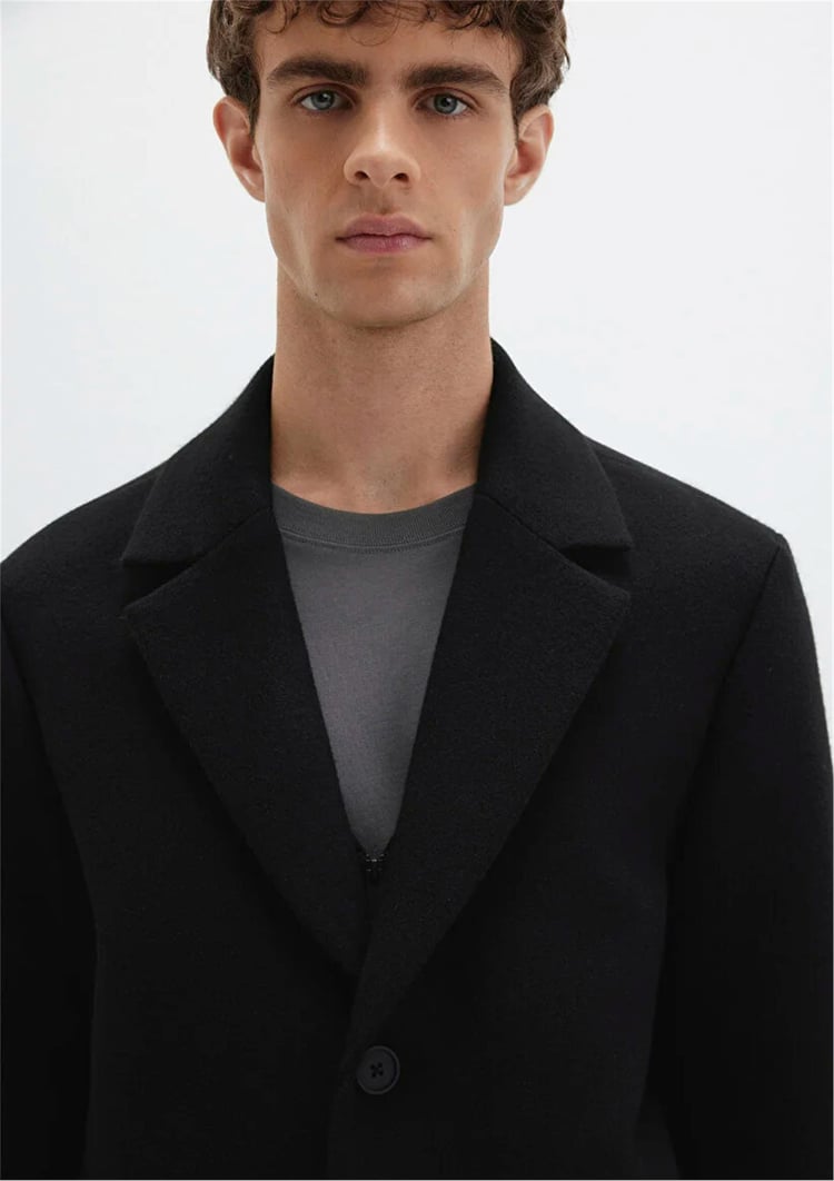 Mavı M0110679-71379 Jet Sıyah Erkek Regular Kaban