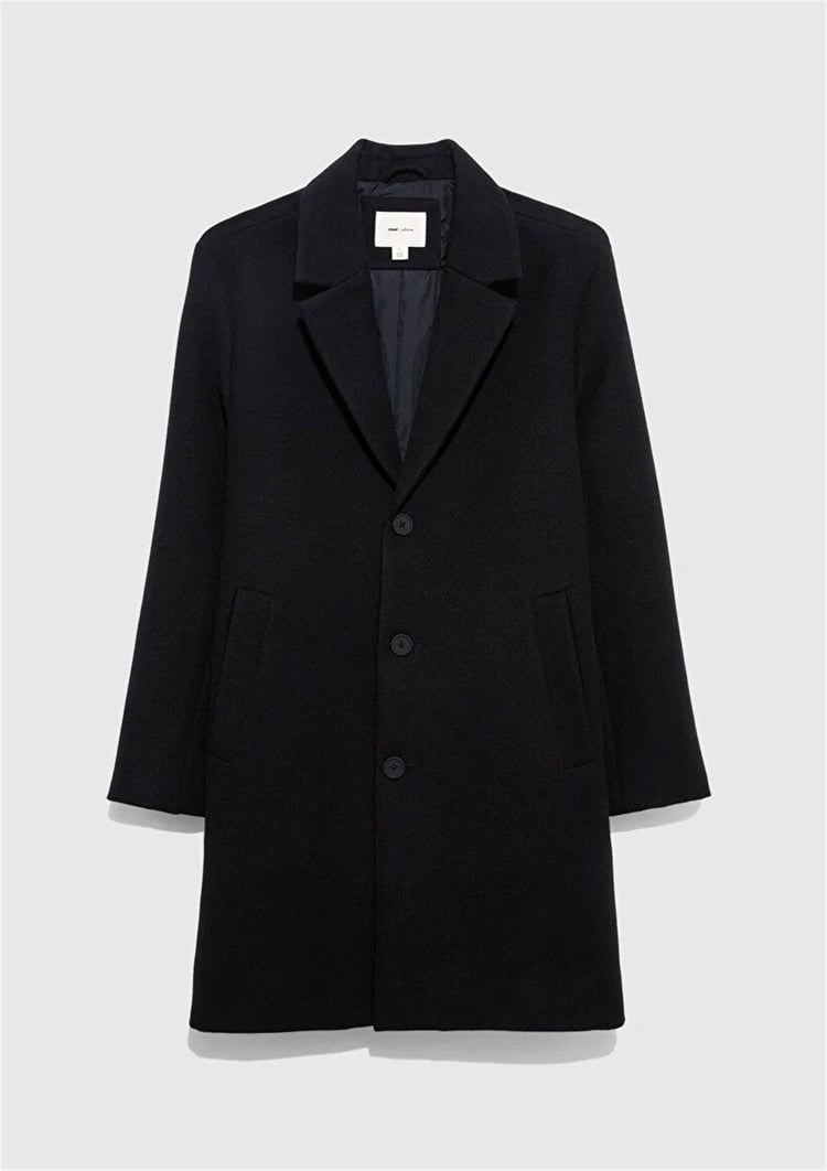 Mavı M0110679-71379 Jet Sıyah Erkek Regular Kaban