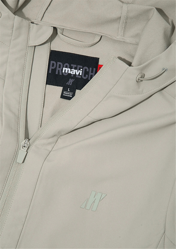 Mavı M0110764-70154 Sıs Grı Erkek Regular Kapusonlu Sısme Mont