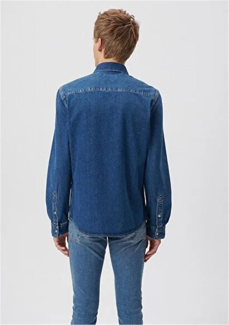 Mavi M0295785620 Rıo Dark Vıntage Denim Erkek Slim Fıt Denim Gomlek