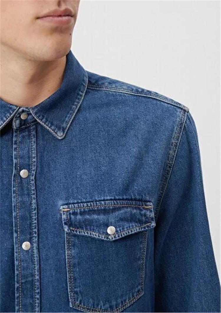 Mavi M0295785620 Rıo Dark Vıntage Denim Erkek Slim Fıt Denim Gomlek