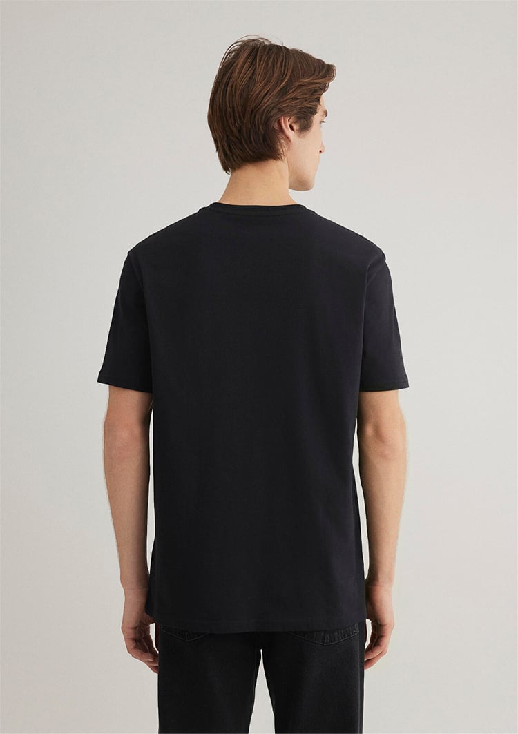 Mavi M0610254-900 Siyah Erkek Logo Baskılı T-Shirt
