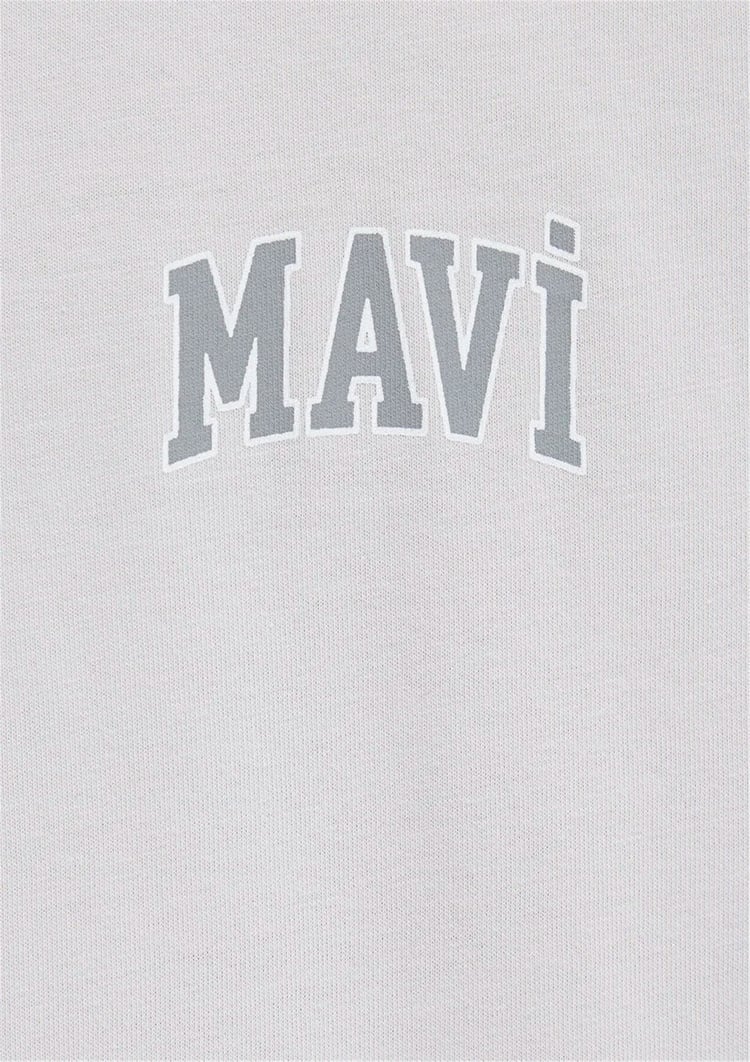 Mavı M0611714-70074 Acık Grı Erkek Regular Mavı Logo Baskılı T-Shırt