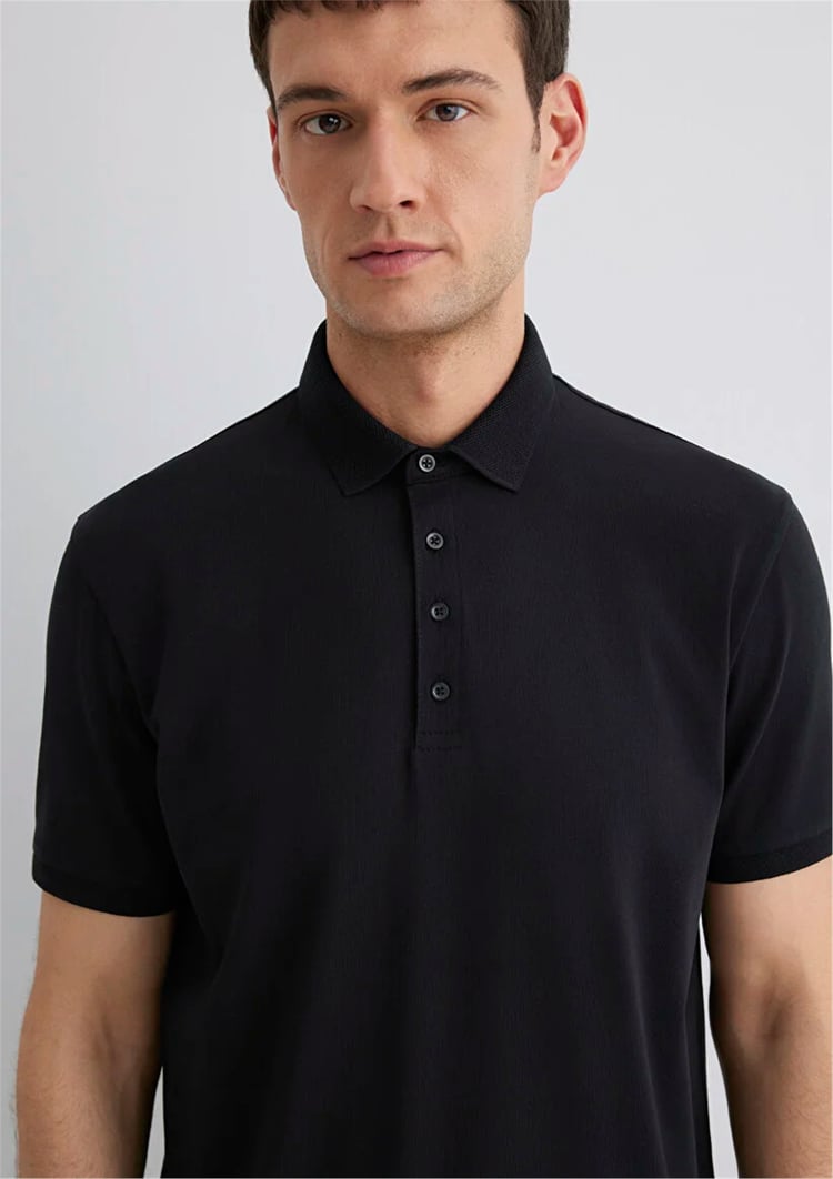 Mavı M0612011-900 Sıyah Erkek Regular Polo T-Shırt